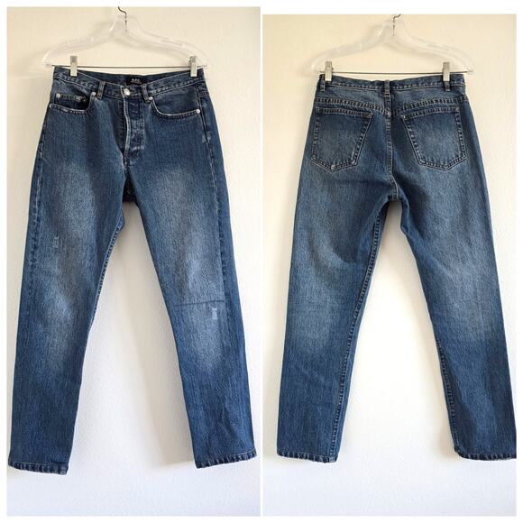 A.P.C. Denim - APC Jean Standard High Waisted Straight Leg Denim Jeans Womens Size 28